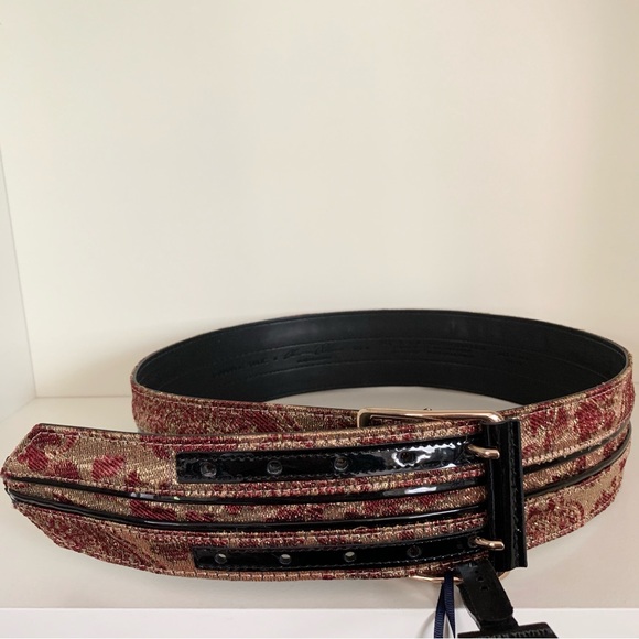 Hold Olivia Palermo thick brocade belt - Picture 5 of 15